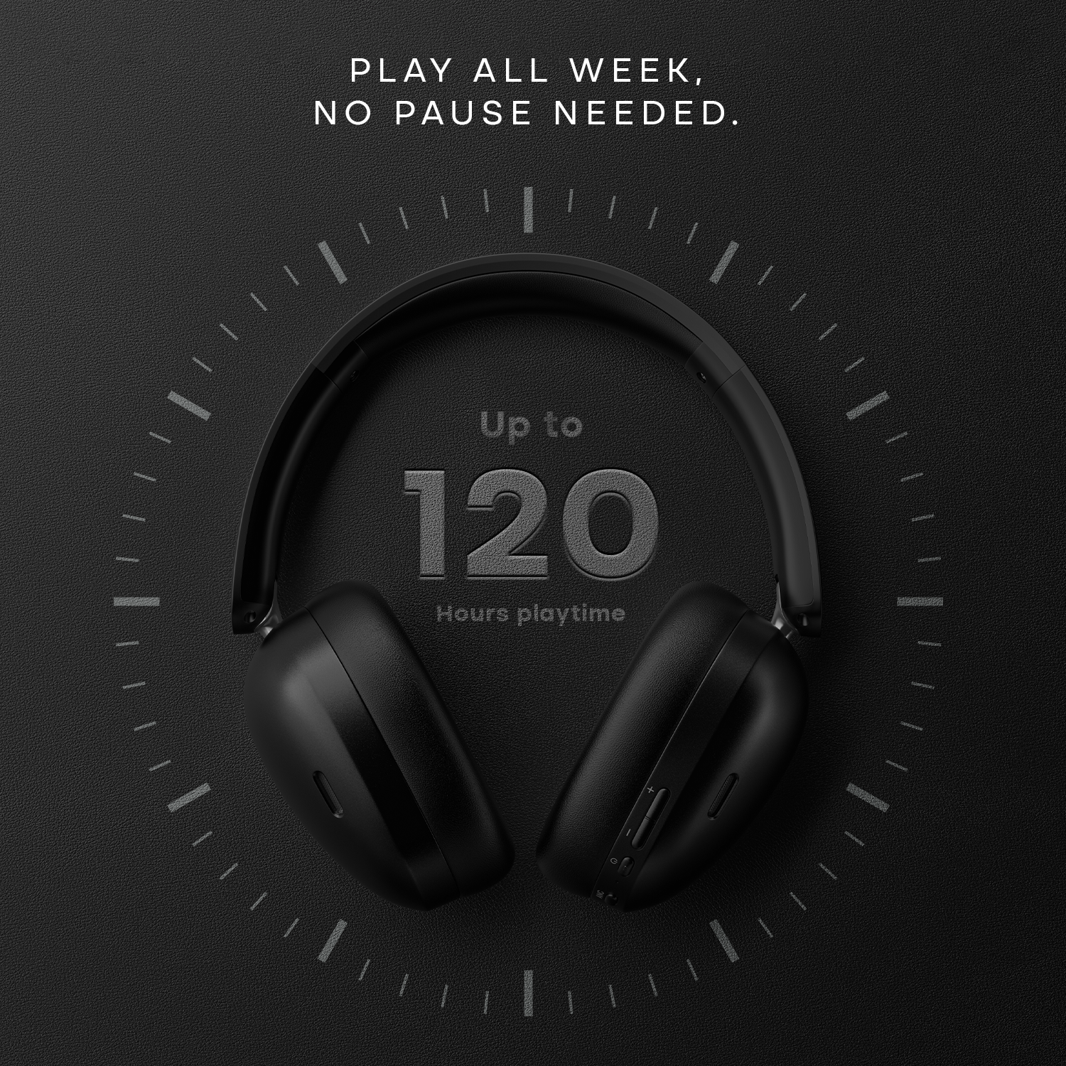 Noise Airwave Max XR Overhead Wireless Headphone, Carbon Black