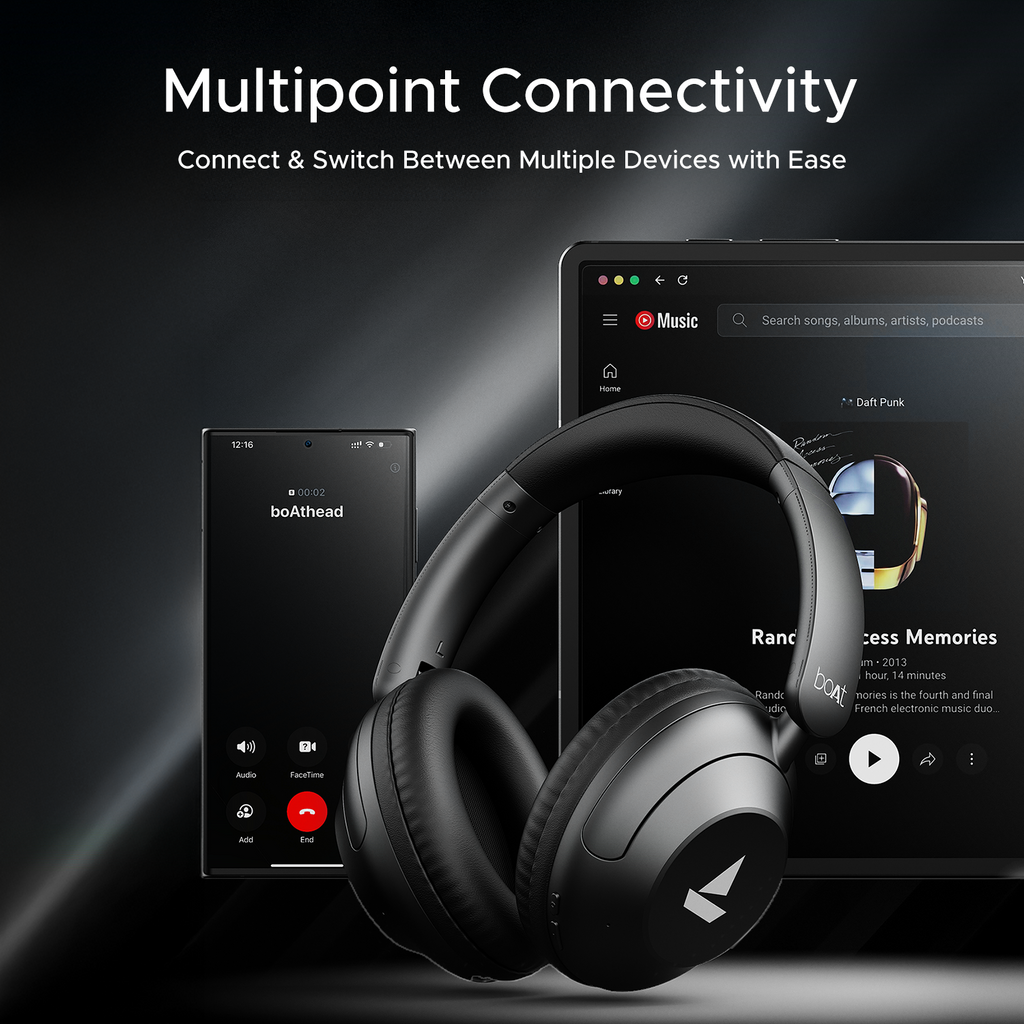 boAt Rockerz 411 Wireless Bluetooth Neckband Earphones with HD Sound & Long Battery Life
